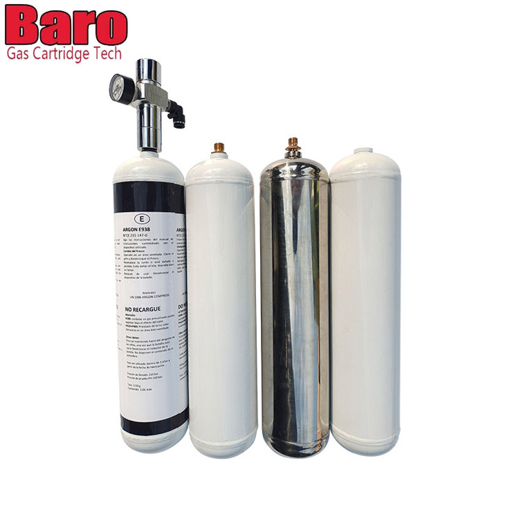 Chargeur de crème cylindrique en aluminium 580g
